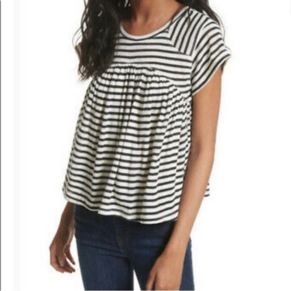 Free people striped baby doll shirt